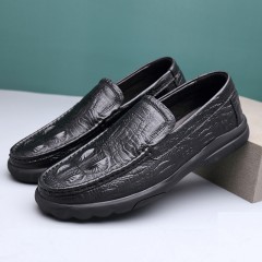 XC111247男鞋皮鞋男中年商务休闲皮鞋透气牛筋底真皮爸爸鞋 XM-7250