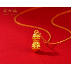 XC415157周六福好事“花”生足金吊装ZLFA041233