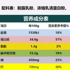 XC11013惠民脱脂高蛋白奶粉800克/罐