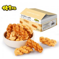 XC406122佬食仁迷你小麻花360g/箱 一箱约40包 2种口味混合